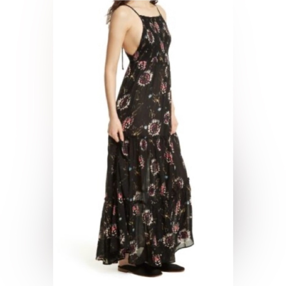 Intimately Free People Garden Party Black Floral Maxi Dress, Sleeveless, Small - Picture 13 of 15